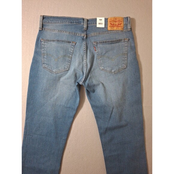 Levi's 511 Jeans Slim 36x232 Blue Performance Stretch Medium Wash Whiskering NWT - Picture 10 of 10